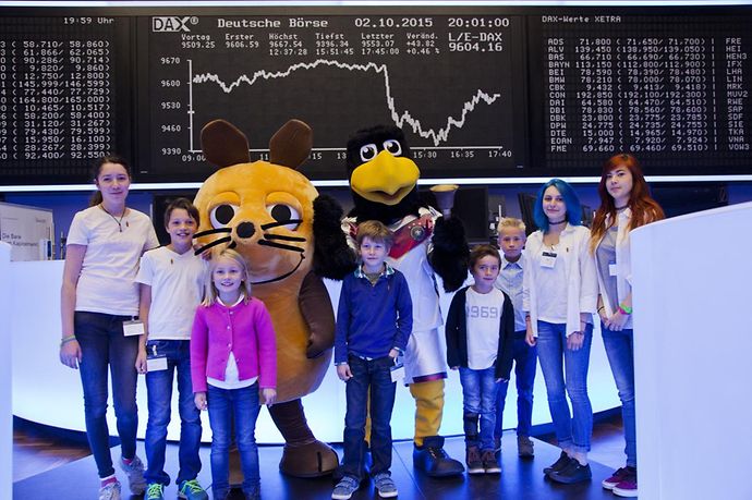Türöffnertag mit der Maus an der Börse Frankfurt